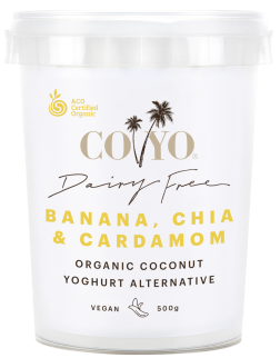 CO YO Banana Cardamom and Chia Coconut yoghurt